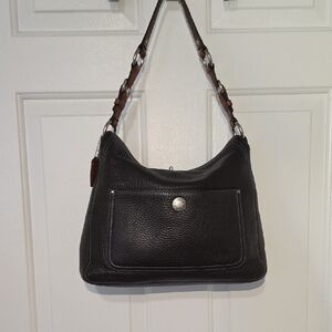 Pre-owned Coach Brown Pebbled Chelse Leather Shoulder Bag